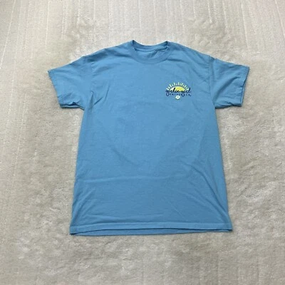 Girlie Girl Orginal Womens Size M Buckle Up Buttercup Back Graphic Blue T-Shirt  - Image 1 of 4