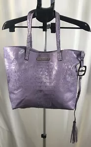 ELLEN TRACY - Borsa grande viola finto croc testurizzata condizioni favolose - Foto 1 di 11
