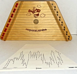 Hackbrett Holz Schoßharfe Nepenoyka Musikinstrument Weißrussland mit Musikkarten - Bild 1 von 10