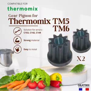 Lot 2 Pignons Engrenages pour Thermomix TM5 TM6 Qualité Premium Fabrication Fr - Bild 1 von 5