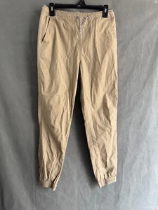 True Craft Boys Pants Size L/14 Elastic Cargo Jogger Khaki Olive Green - Picture 1 of 9