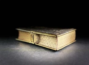 Fore-Edge Painting 1856 Book of Common Prayer Brass Bound Leather  India 1857 VG - Picture 1 of 21