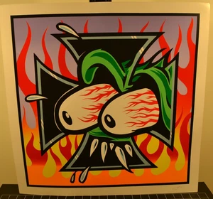 FRANK KOZIK - FLYING EYEBALL SILKSCREEN - SIGNED BY KOZIK - Picture 1 of 8