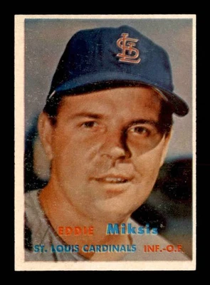 1957 Topps #350 Eddie Miksis   EXMT/EXMT+ X3323134 - Image 1 of 2