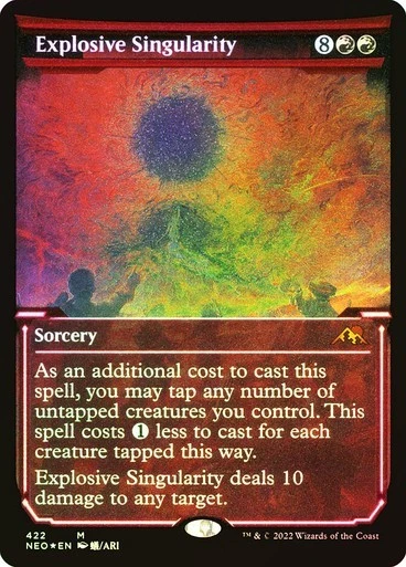 MTG - Explosive Singularity - Showcase - Etched Foil - Neon Dynasty - Magic - Image 1 of 1