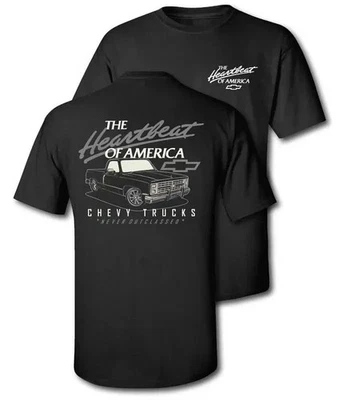 Camiseta gráfica vintage Heartbeat of America Chevy Trucks Never Outssed Foto 1 de 4