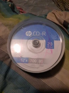 HP 20pk 52x 700 MB / 80 Mins CD-R-20 Pk Spindle Blank CDs New Sealed Genuine  - Picture 1 of 2