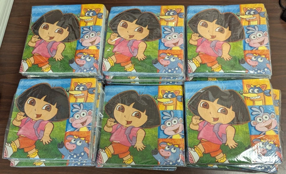 29 PAQUETES DE SERVILLETAS DE ALMUERZO DORA & FRIENDS 16CT DE ARTÍCULOS DE DISEÑO *LA FOTO ES LOTE REAL* Foto 1 de 4