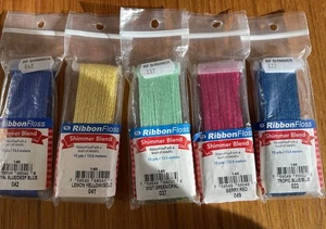 YLI Ribbon Floss, Shimmer Blend, Lot of 5, Assorted Shades - Picture 1 of 1