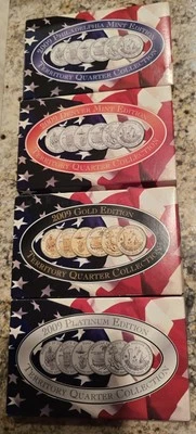2009 Territory Quarter Collection Gold, Platinum, Denver & Philadelphia in Boxes - Image 1 of 4