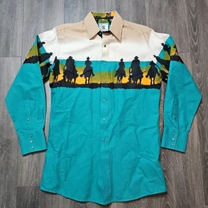 Corral West Ranchwear Hemd Herren M Pearl Snap Pferde Western Cowboy Langarm - Bild 1 von 4