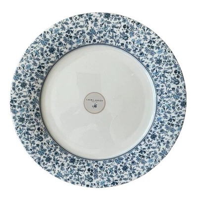 Juego de 4 platos de cena de porcelana LAURA ASHLEY 10,5 pulgadas azul primavera floral NUEVO Foto 1 de 4