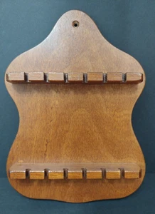 Vintage Holz Löffel Sammlung Gestell Halskette Schmuck Halter 12 Fächer schön - Bild 1 von 4