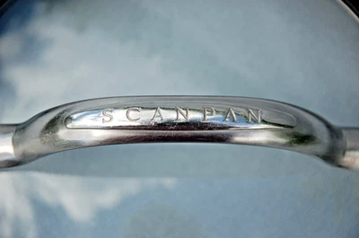 SCANPAN ~ SOLO TAPA de acero inoxidable y vidrio ~ 10" de diámetro se adapta a apertura 91/4" ~ ¡LEER! Foto 1 de 4