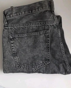H&M Mens Black Acid Wash Relaxed Fit Jeans. Size W32/L32 - Picture 1 of 15