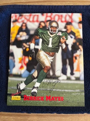 Cartão fotográfico Derrick Mayes autografado assinatura novatos Notre Dame 8x10 - Imagem 1 de 2