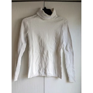 Leo & Nicale Women's White Long Sleeve Turtle Neck Cotton Tee Top Size M - Picture 1 of 7