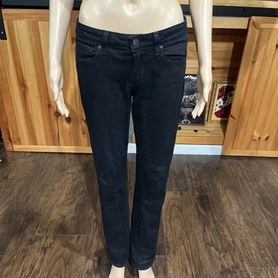 Paige Premium Women Skyline Straight Jean Sz 28x32 Black Transcend Denim - Image 1 of 4