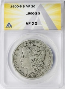 1900-S $1 Morgan Dollar ANACS VF20 - Picture 1 of 4