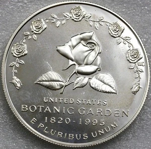 1997 P Botanic Garden Proof Silver Dollar Commemorative Coin BU - Picture 1 of 2