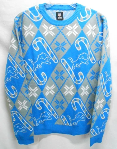 NFL Detroit Lions Team Winter Holiday Ugly Sweater by NFL Team Apparel Adult L Cover