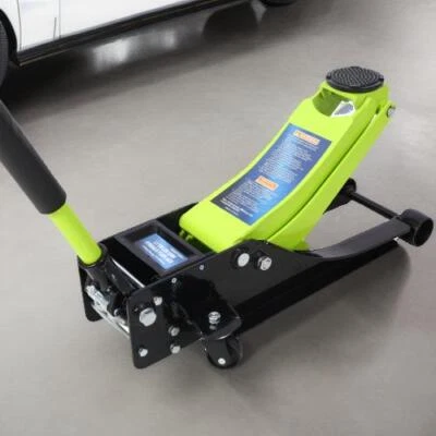 Gato de piso de bajo perfil de 3,5 toneladas, carreras de acero de alta resistencia con elevación rápida de doble pistón Foto 1 de 4