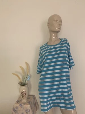 90s Back To Basics Tee, 2XL Oversized Shirt, Striped T-shirt, Vintage Womens Top - Image 1 of 4