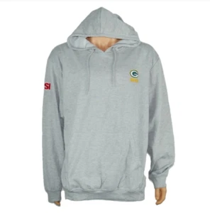 Men's Greenbay Packers Fleece Hoodie NFL Sports Illustrated Size XXL 2XL Gray - Picture 1 of 6