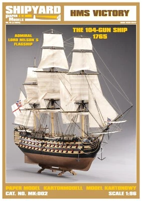 Card Paper Cut Out Model Kit Vessel Shipyard HMS VICTORY - Image 1 of 4
