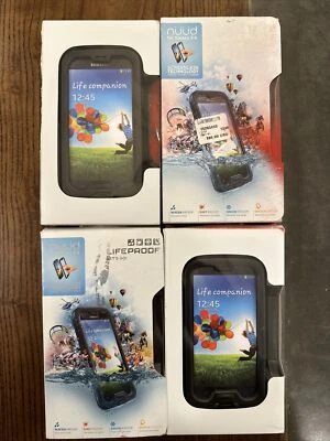 Juego de 4 - Fundas impermeables LifeProof NÜD Samsung Galaxy S4 negras/claras ¡LEER! Foto 1 de 4