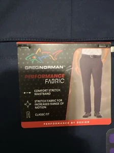 Greg Norman Men's Performance ML75 5-Pocket Golf Pants NWT SIZE 36 X 30 Navy-NEW - Picture 1 of 8