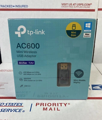 NEW🔥 TP-Link Archer T2U AC600 Mini Wireless USB Adapter - NEXT DAY SHIP - Image 1 of 4
