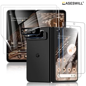 For Google Pixel Fold Outer Screen Glass Film & Inside Soft TPU Screen Protector - Picture 1 of 7