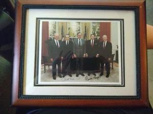 Foto en color firmada por los cinco presidentes de Richard Nixon y Ronald Reagan 8x10 con certificado de autenticidad - Imagen 1 de 12