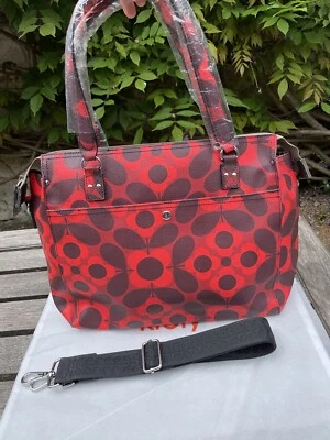 Orla kiely ladies zip Messenger Auburn Vinyl Textured - Image 1 of 4