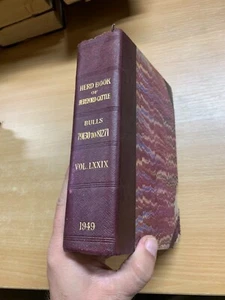 *RARE* 1949 "THE HERD BOOK OF HEREFORD CATTLE" BULLS & COWS VOL 79 BOOK (P7) - Imagen 1 de 17