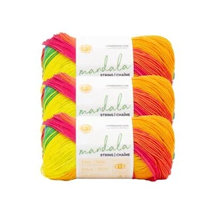 (3 Pack) Lion Brand Yarn 557-204DC Mandala String Yarn, Pop - Picture 1 of 3