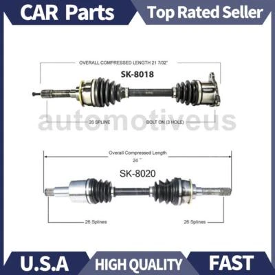 Eje delantero CV 2x TrakMotive para Chevrolet Tracker 1999-2004 Foto 1 de 3