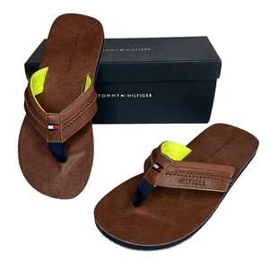 Sandalias chanclas Tommy Hilfiger Dembo para hombre talla 12 marrón elegantes y cómodas - Imagen 1 de 10