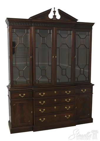 56699EC: STICKLEY Chippendale Mahogany 4 Door Breakfront	 Cover