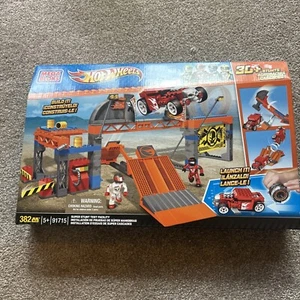 Hot Wheels Mega Bloks Super Stunt Test Facility #91715 382 pezzi - Foto 1 di 5