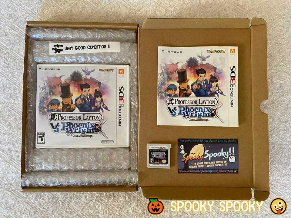 Professor Layton vs Phoenix Wright Nintendo 3DS - NTSC-U/C USA VGC CIB - Tracked - Image 1 of 4