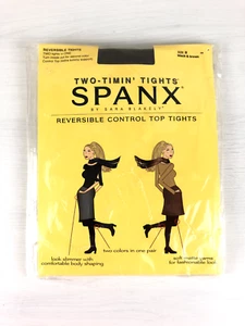 Spanx - Black & Brown Reversible - Two-Timin' Tights - Size B - Picture 1 of 2