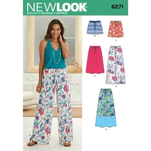 New Look SEWING PATTERN 6271 Misses' Skirts & Trousers Or Shorts Sizes 10-22 - Picture 1 of 5