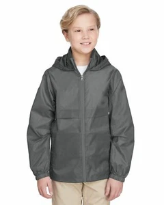 Team 365 Boys Lightweight Jacket Full Zip  Water Resistant Finish TT73Y - Picture 1 of 35