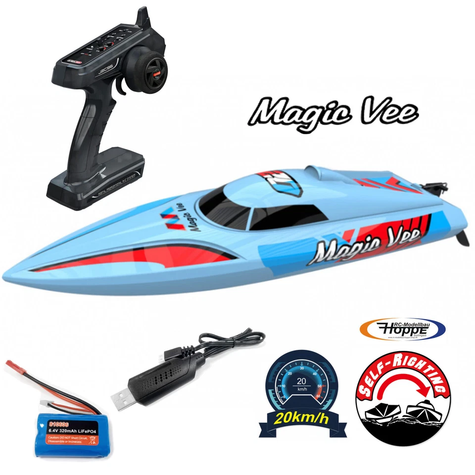 Joysway JW8106V6 - Magic Vee V6 Profondo Vee Micro RC Speed Barca 2.4GHz Rtr - Imagen 1 de 4