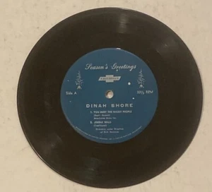 Christmas 45 Dinah Shore - You Meet The Nicest People / Jingle Bells On Chevy - Imagen 1 de 2