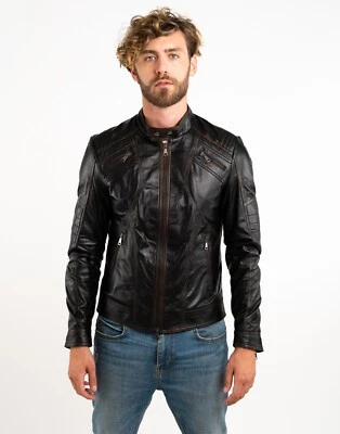 GIACCA GIUBBINO GIUBBOTTO IN DI PELLE UOMO MADE IN ITALY DA 46 a 58 Foto 1 de 4