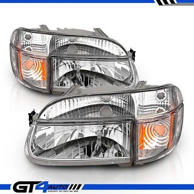 1995-2001 Ford Explorer 97 Mercury Mountaineer Chrome 4pcs Headlight Corner Lamp - Image 1 of 4