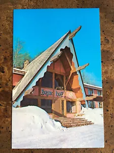 VINTAGE BOYNE MOUNTAIN LODGE ENTRANCE BOYNE FALLS, MICHIGAN 1965-WINTER - Picture 1 of 2